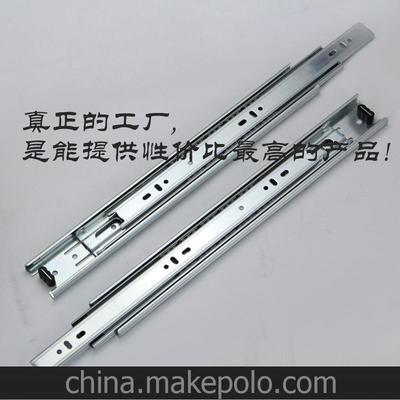 揭阳厂家小量批发4515冷轧钢电泳三节橱柜滑轨 超静音滚珠导轨全方位解析